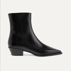 Aeyde “Ruby” Black Leather Ankle Boots